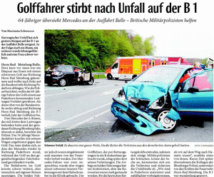 Unfall, Person eingeklemmt LZ vom 08.04.2014